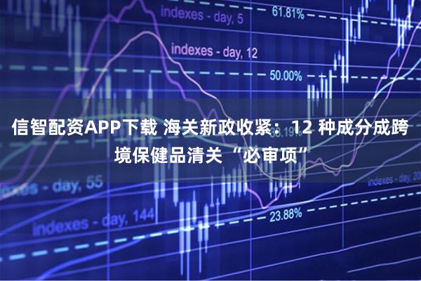 信智配资APP下载 海关新政收紧：12 种成分成跨境保健品清关 “必审项”